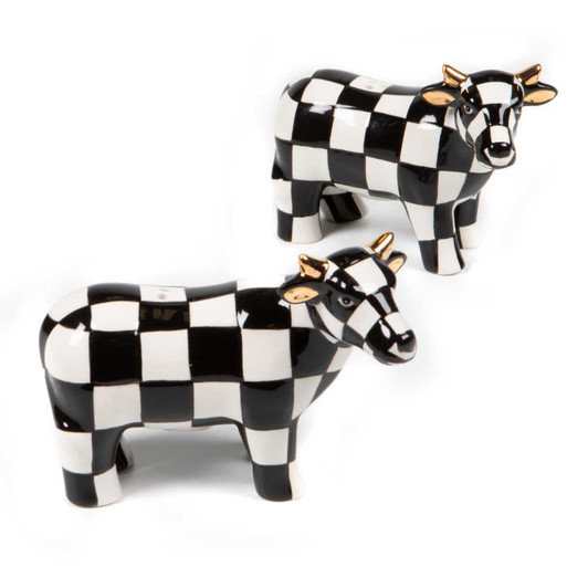 MacKenzie-Childs Cow Salt and Pepper Set