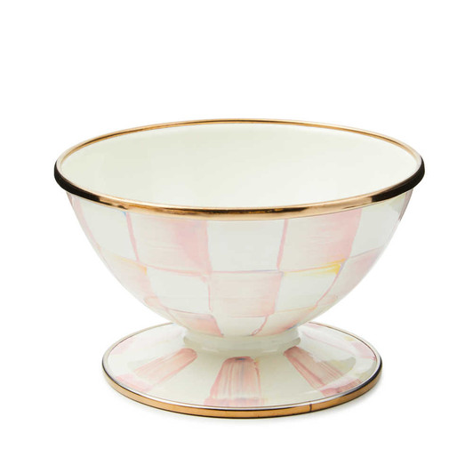 MacKenzie-Childs Rosy Check Ice Cream Dish