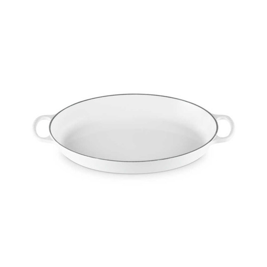 Le Creuset Cast Iron Signature Oval Baker in White
