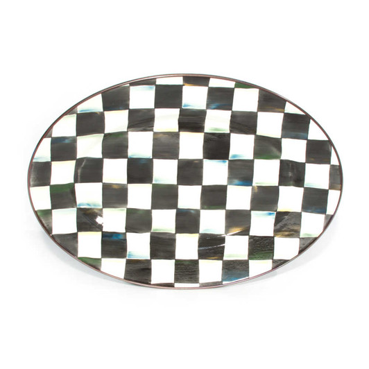 MacKenzie-Childs Courtly Check Small Oval Platter