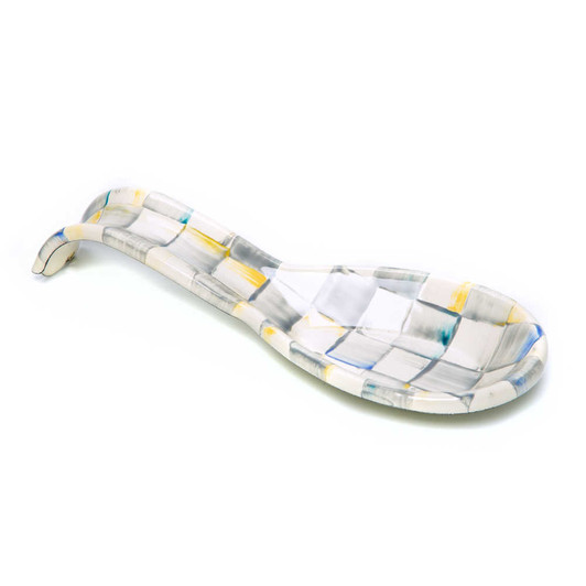 MacKenzie-Childs Sterling Check Spoon Rest