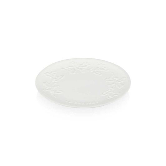 Le Creuset Holly Collection Plate in White