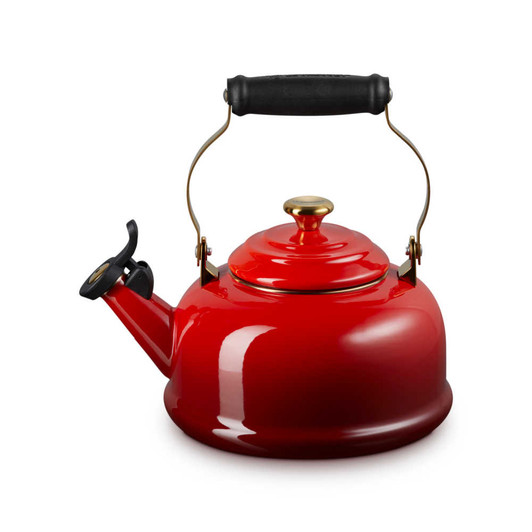 Le Creuset Holly Collection Classic Whistling Kettle in Cerise