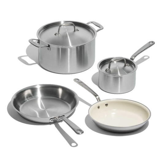 Made In Stainless Clad 6-Piece Cookware Set