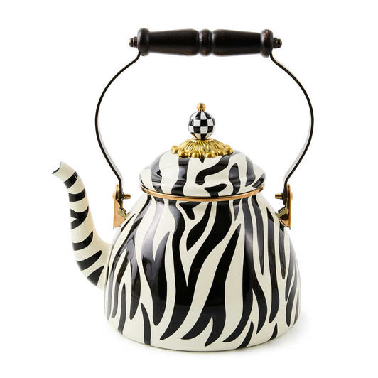MacKenzie-Childs Zebra 2-Quart Tea Kettle