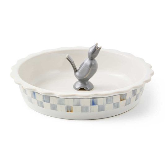 MacKenzie-Childs Sterling Check Everyday Pie Plate