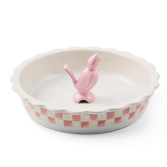 MacKenzie-Childs Rosy Check Everyday Pie Plate