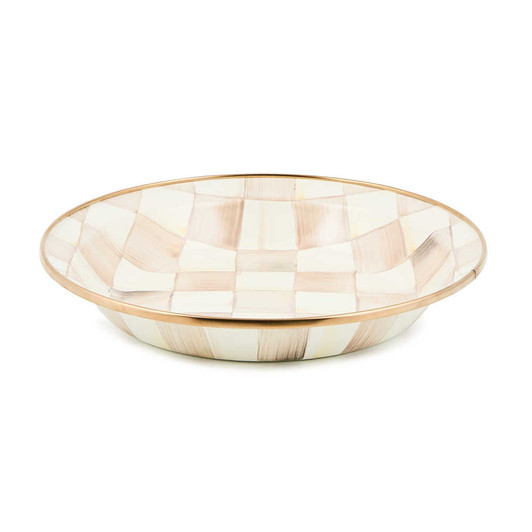 MacKenzie-Childs Mocha Check Pie Plate