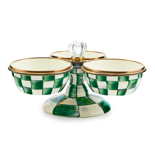 MacKenzie-Childs Emerald Check Triplicity