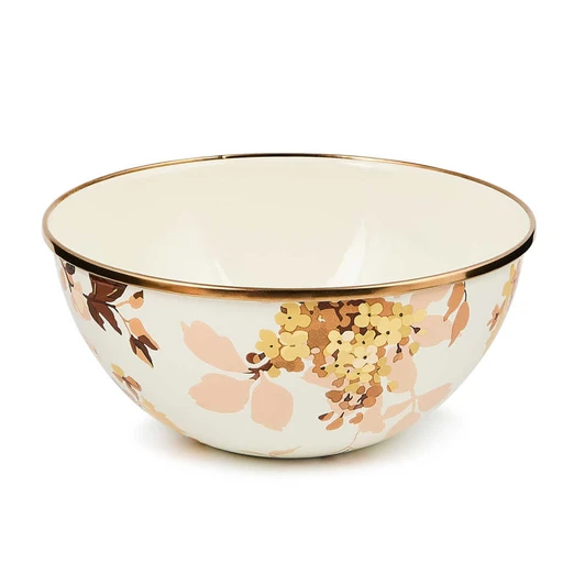 MacKenzie-Childs Wild Rose White Small Everyday Bowl