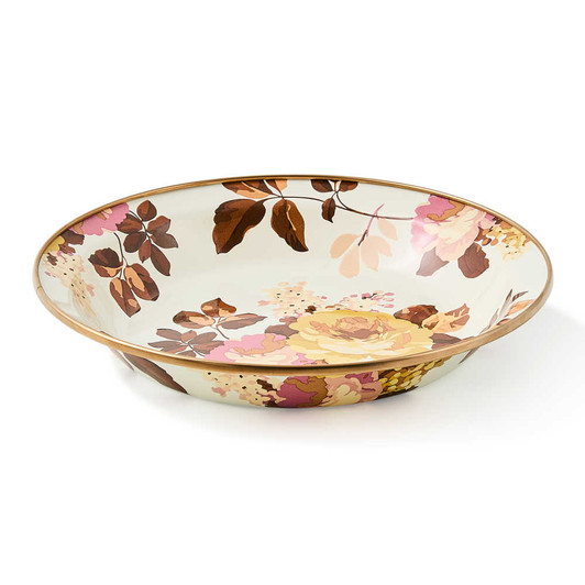 MacKenzie-Childs Wild Rose White Pie Plate