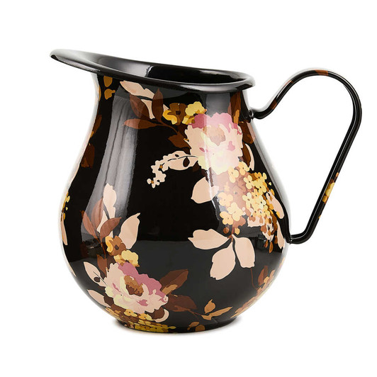 MacKenzie-Childs Wild Rose Brown Pitcher