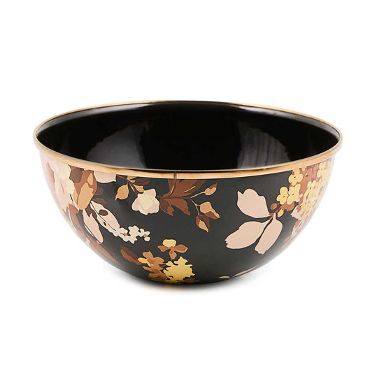 MacKenzie-Childs Wild Rose Brown Small Everyday Bowl