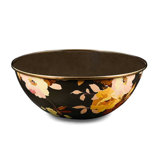 MacKenzie-Childs Wild Rose Brown Medium Everyday Bowl