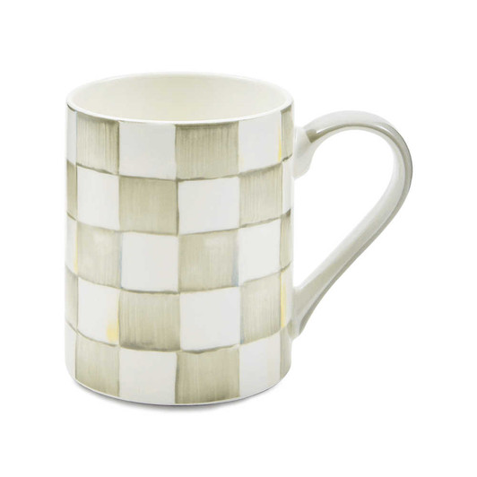 MacKenzie-Childs Sterling Check Porcelain Mug