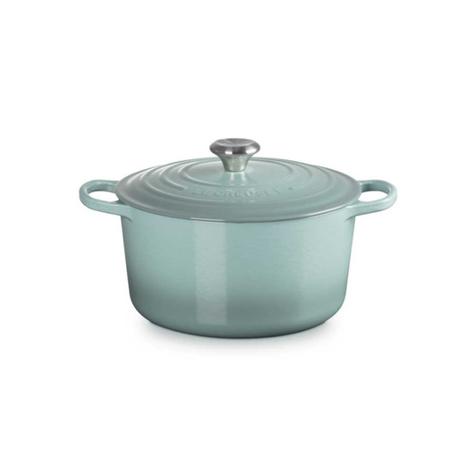 Le Creuset Cast Iron Round Deep Dutch Oven in Sea Salt