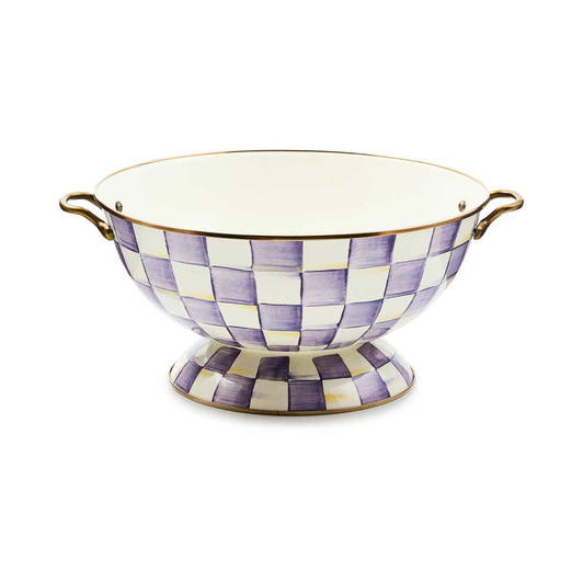 MacKenzie-Childs Violet Check Everything Bowl