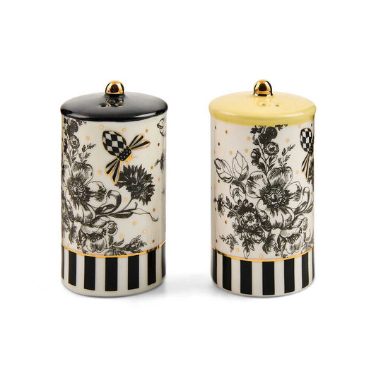 MacKenzie-Childs Bee Toile Salt and Pepper Set