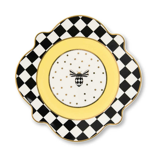 MacKenzie-Childs Bee Toile Salad Plate