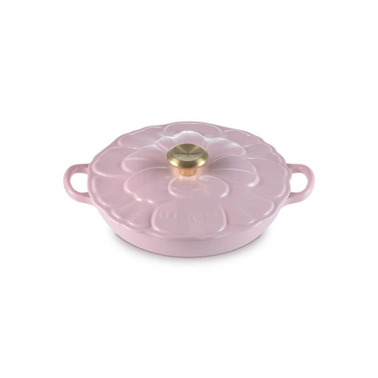 Le Creuset Signature Petal Braiser in Chiffon Pink