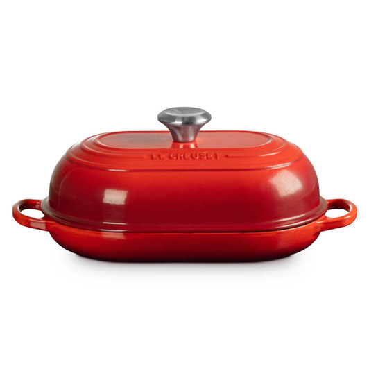 Le Creuset Cast Iron Oval Bread Oven in Cerise