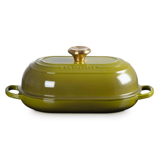 Le Creuset Cast Iron Oval Bread Oven in Olive