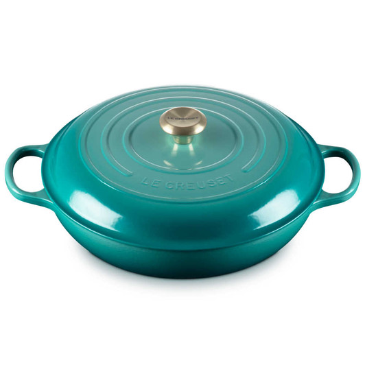 Le Creuset Cast Iron Braiser in Riviera