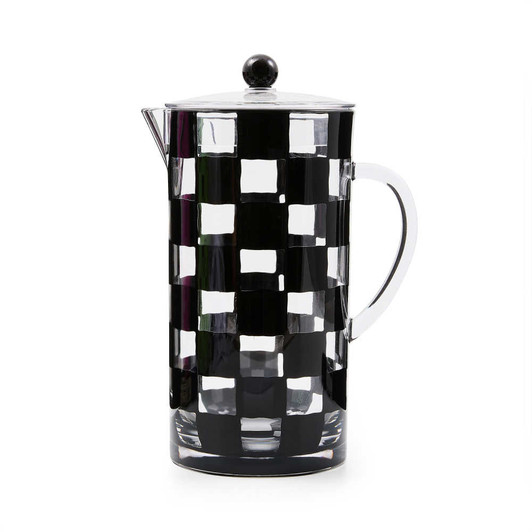 MacKenzie-Childs Black Check Acrylic Pitcher