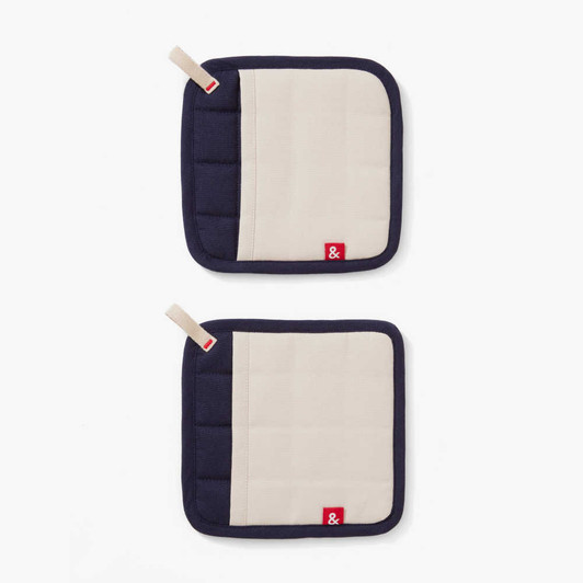 Hedley & Bennett Set of Two Pot Holders in Blueberry