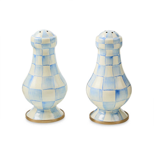 MacKenzie-Childs Sky Check Large Salt and Pepper Shakers