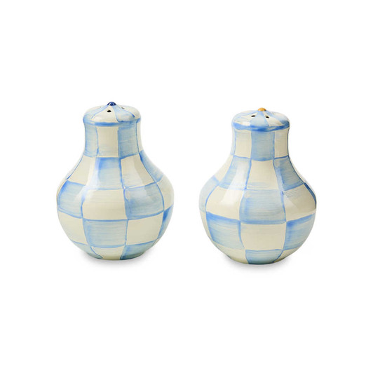 MacKenzie-Childs Sky Check Salt and Pepper Shakers