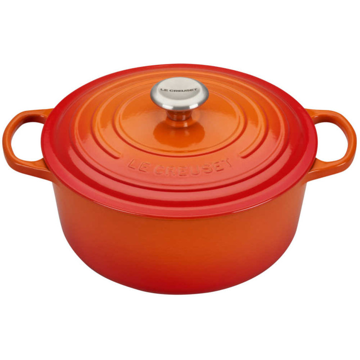 Le Creuset Cast Iron Round Dutch Oven in Flame