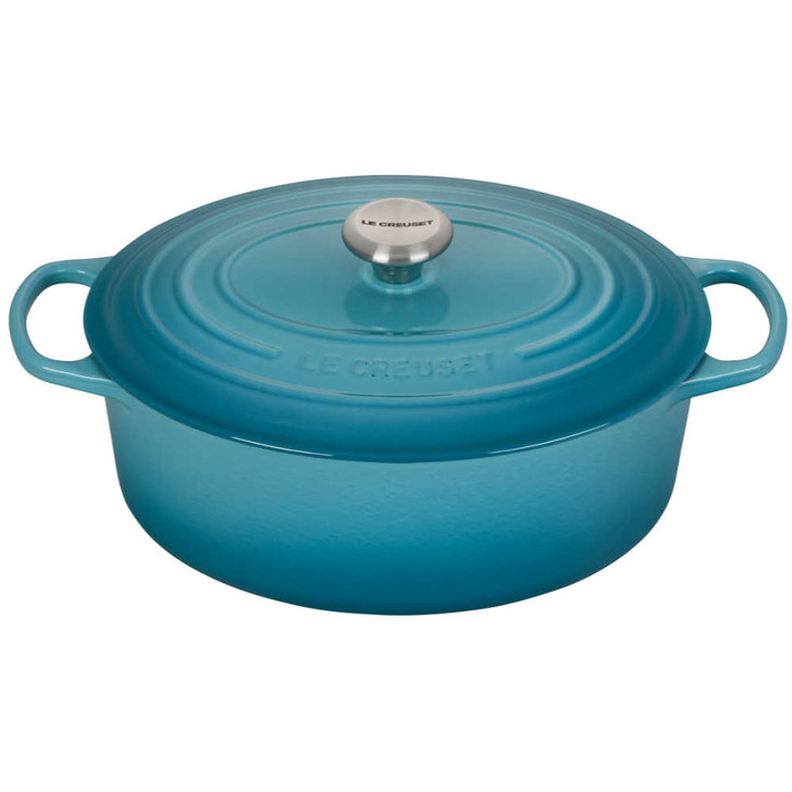 Le Creuset Cast Iron Oval Dutch Oven in Caribbean