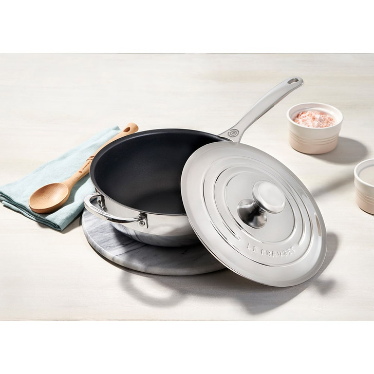 Le Creuset Nonstick Stainless Steel Saucier Pan