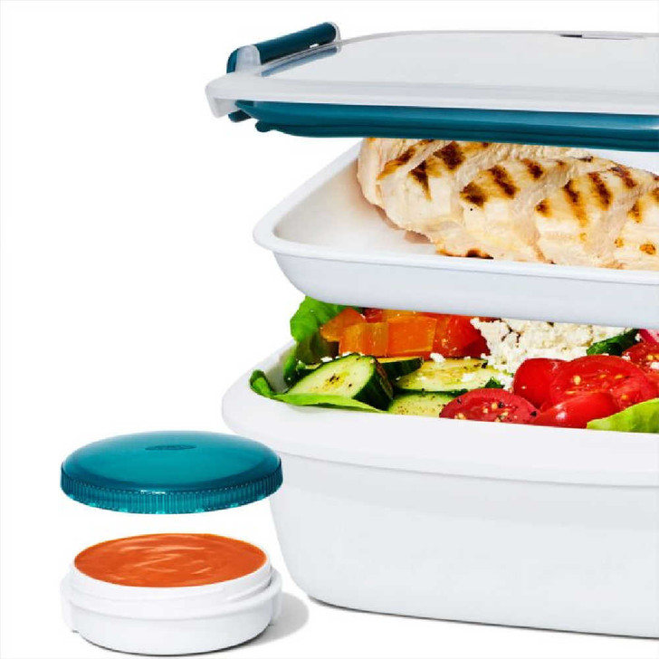 OXO Good Grips Prep & Go Behälter 4,1 Tassen - Bento Lunchbox, Auslaufsicher, Ozeanblau