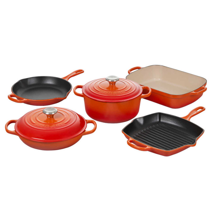 Le Creuset Flame Signature Round Cast Iron Dutch Oven 4.5 qt.