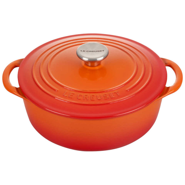 Le Creuset Shallow Round Dutch Oven in Flame