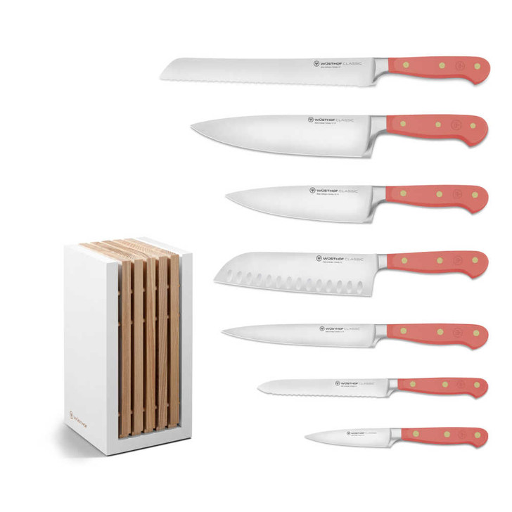 Farberware Triple Riveted Knife Block Set, 15-Piece, Navy and Gold