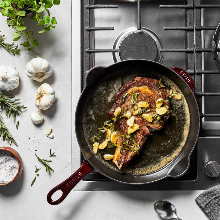 Staub Cast Iron Traditional Deep Skillet in Grenadine