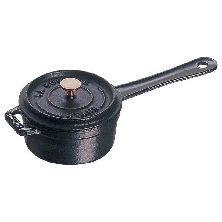 Staub Cast Iron Mini Saucepan in Matte Black