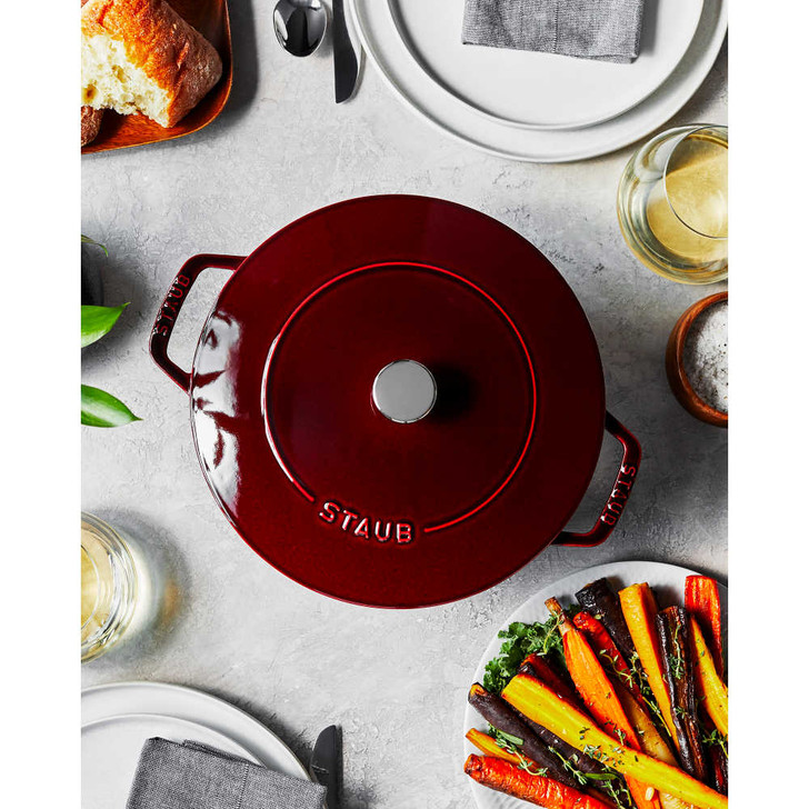 Staub Cast Iron Essential French Oven in Grenadine