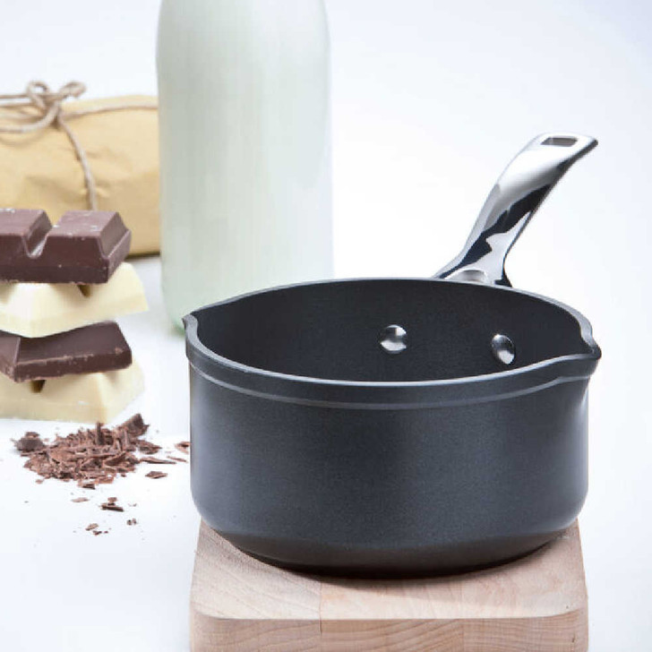 Le Creuset Toughened Nonstick PRO Saucepan With Dual Pour Spouts