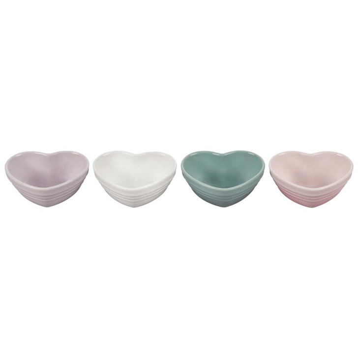 Le Creuset Set of 4 Mini Heart Bowls