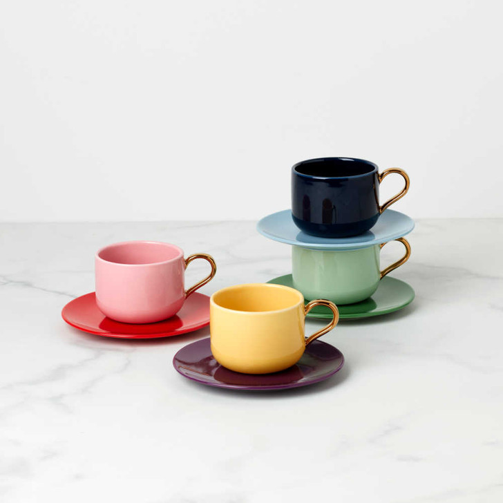 Kate Spade Make It Pop Cups and Saucers Set