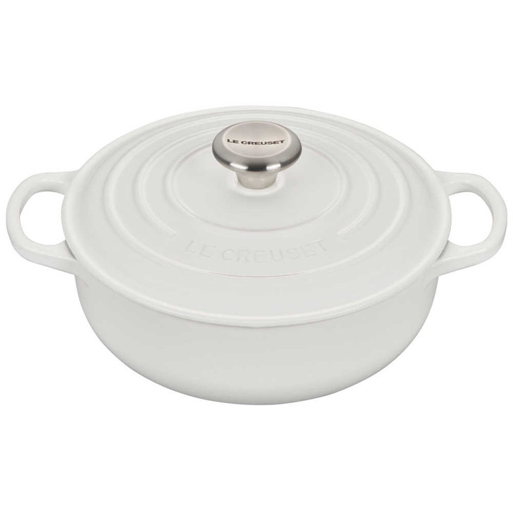 Le Creuset Cast Iron Signature Sauteuse in White