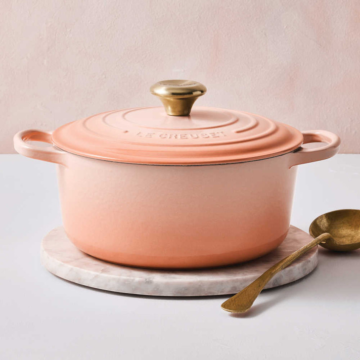 Le Creuset Cast Iron Round Dutch Oven in Pêche