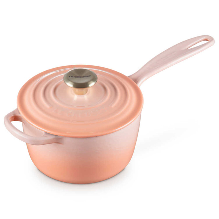 Le Creuset Cast Iron Signature Saucepan in Pêche
