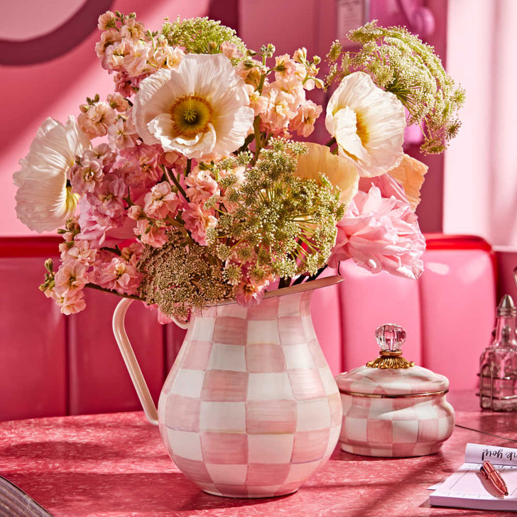 MacKenzie-Childs Rosy Check Pitcher