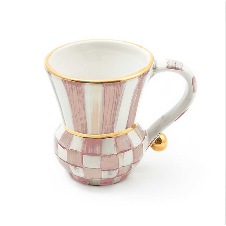 MacKenzie-Childs Rosy Check Ceramic Mug