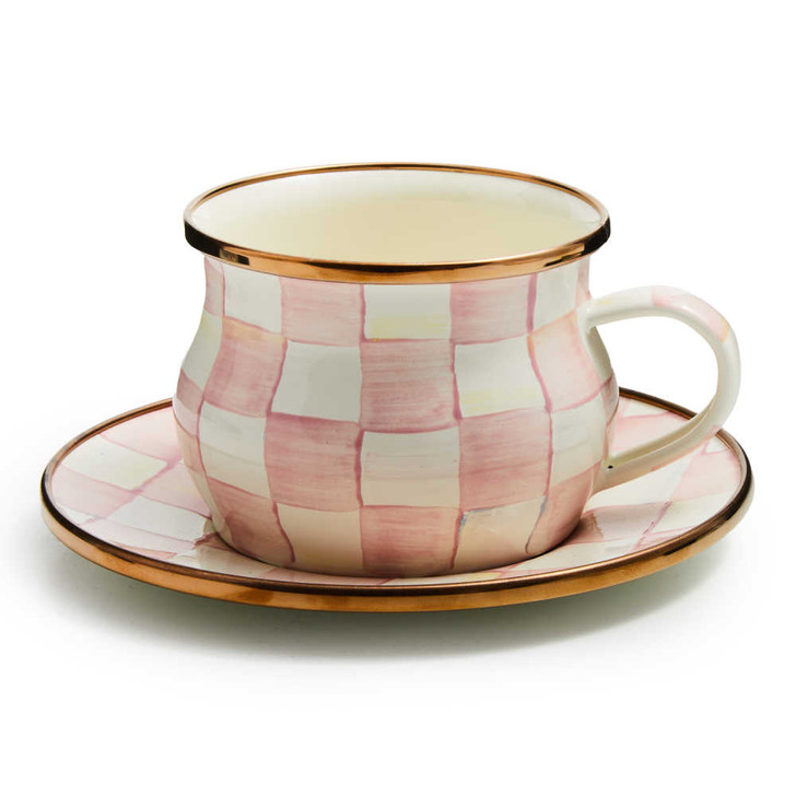 MacKenzie-Childs Rosy Check Teacup